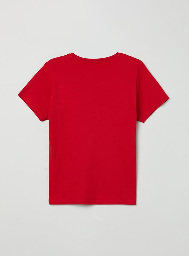 Boys Printed Crew Neck T-shirt
