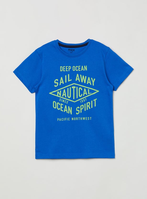 Boys Printed Crew Neck T-shirt