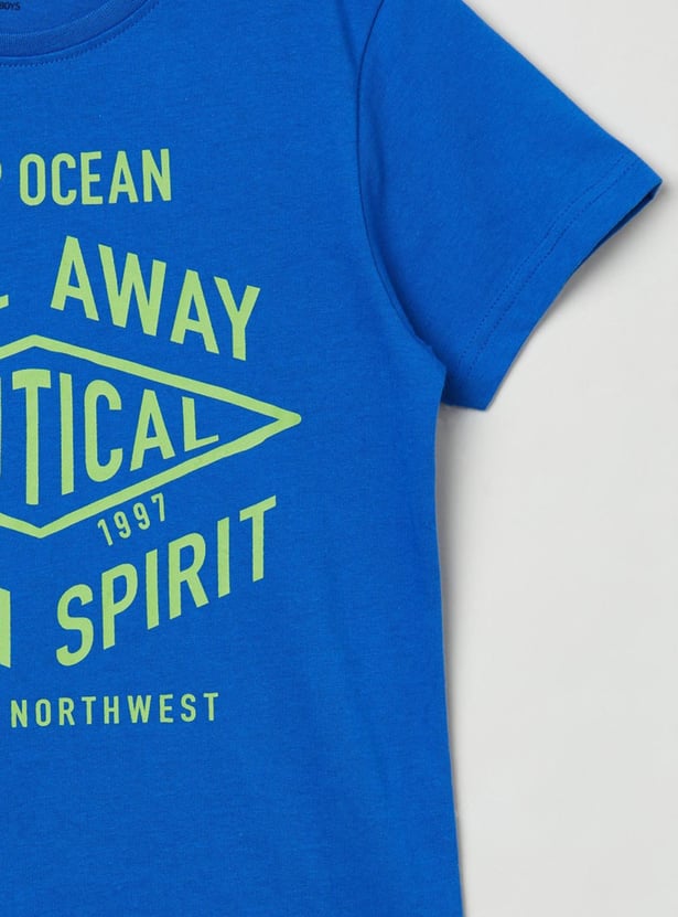 Boys Printed Crew Neck T-shirt