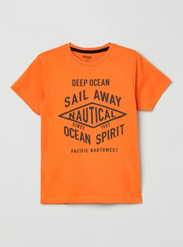 Boys Printed Crew Neck T-shirt