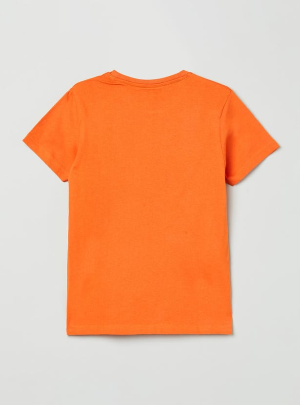 Boys Printed Crew Neck T-shirt