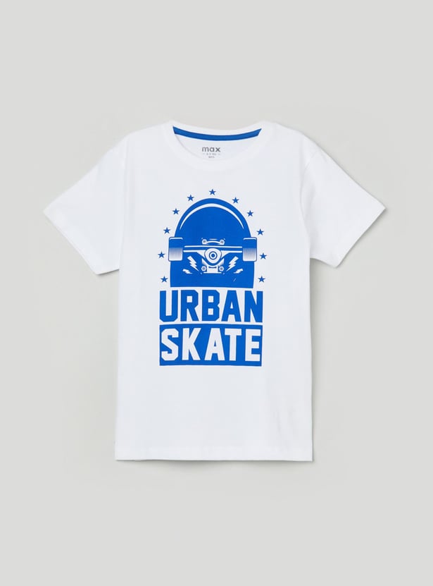 Boys Printed Crew Neck T-shirt