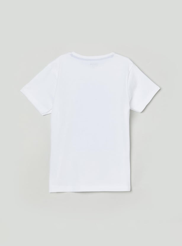 Boys Printed Crew Neck T-shirt