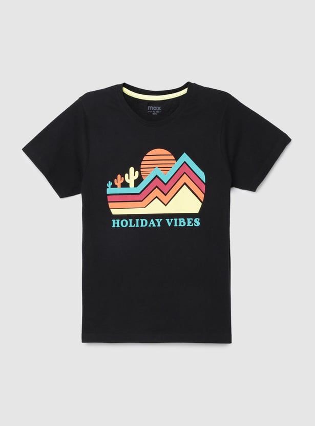 Boys Printed Crew Neck T-shirt