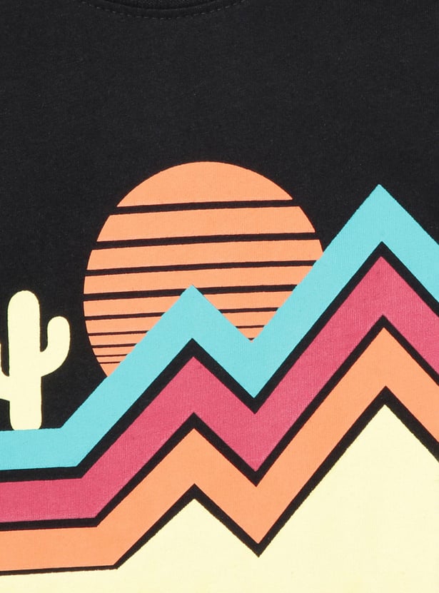 Boys Printed Crew Neck T-shirt