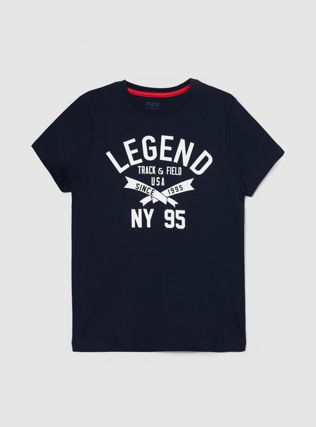 Boys Printed Round Neck T-shirt