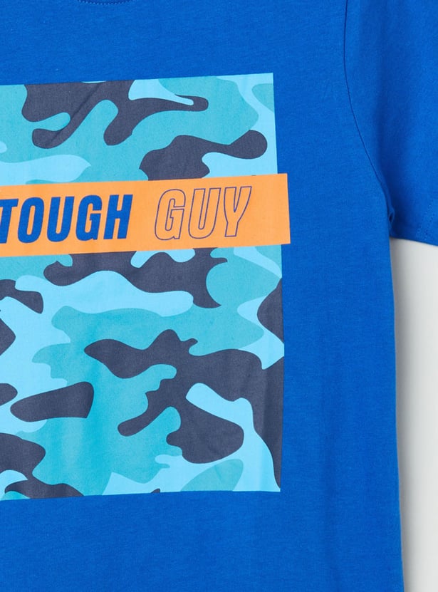 Boys Printed Crew Neck T-shirt