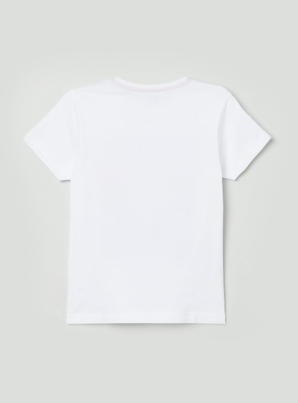 MAX Boys Printed Crew Neck Casual T-shirt