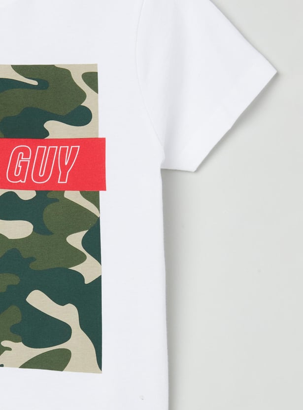 MAX Boys Printed Crew Neck Casual T-shirt
