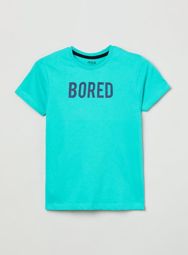MAX Boys Printed Crew Neck T-shirt
