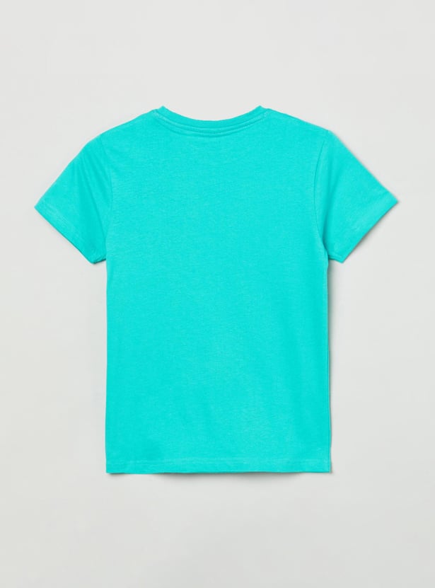 MAX Boys Printed Crew Neck T-shirt