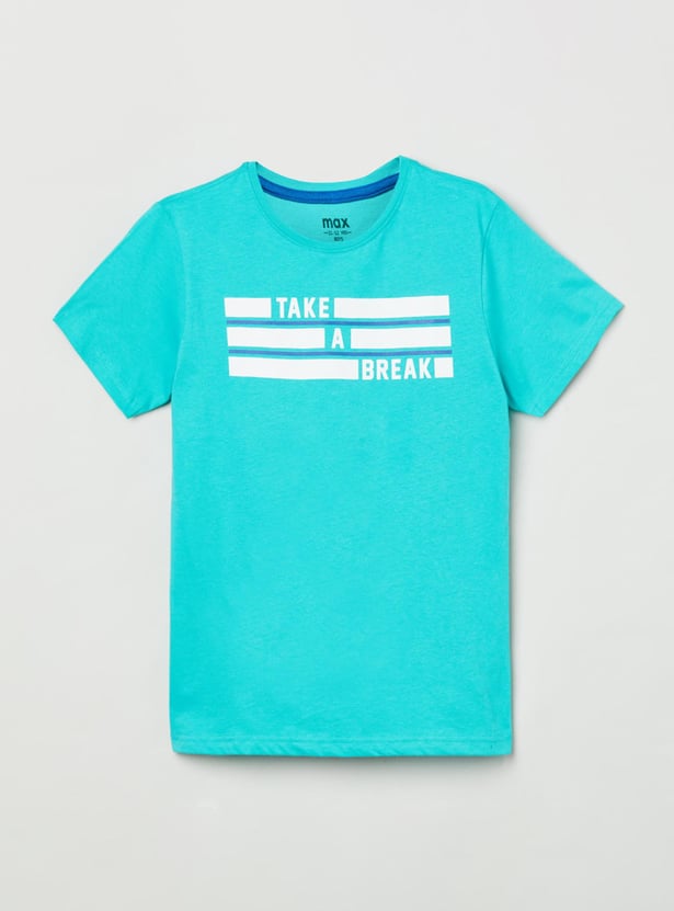 Boys Printed Crew Neck T-shirt