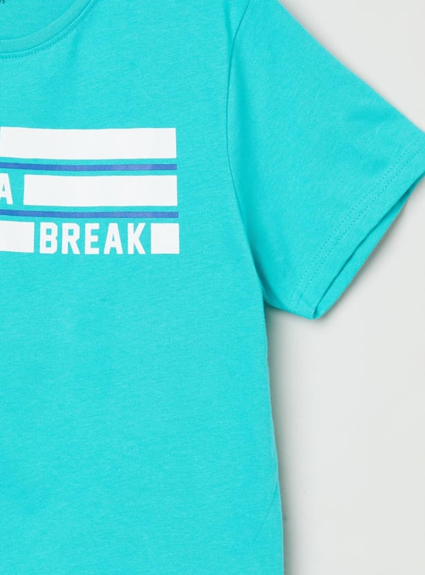 Boys Printed Crew Neck T-shirt
