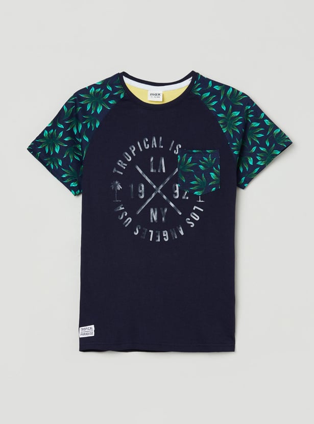 Boys Printed Crew Neck T-shirt