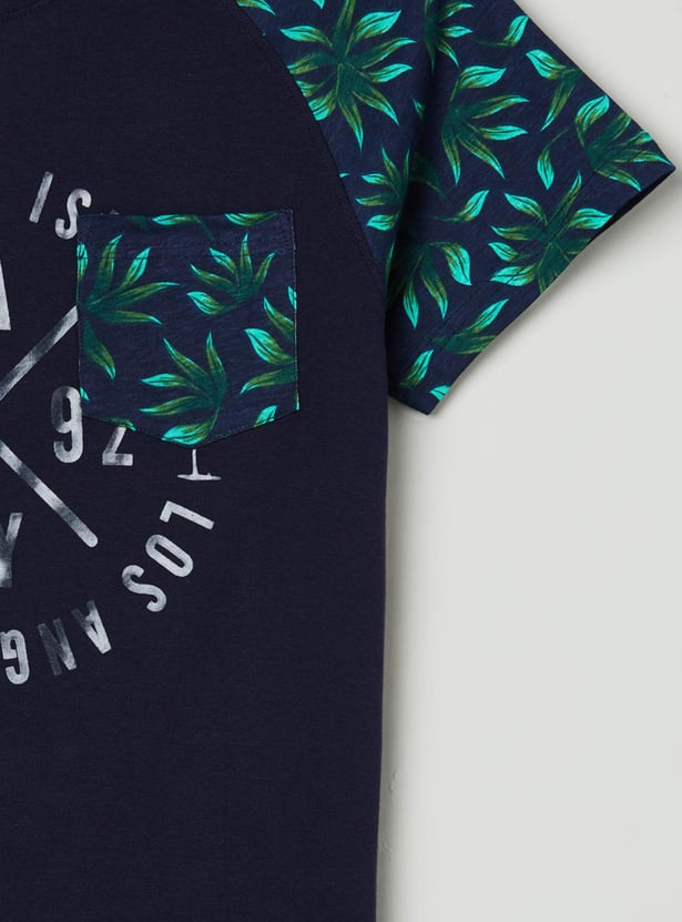 Boys Printed Crew Neck T-shirt