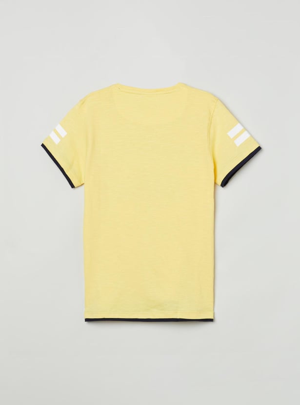 MAX Boys Printed Crew Neck T-shirt
