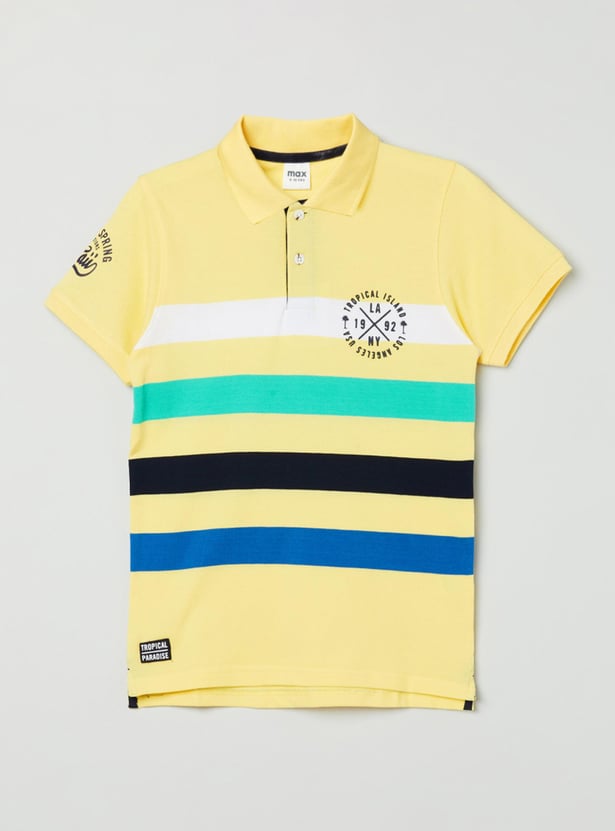 MAX Boys Colourblocked Polo T-shirt