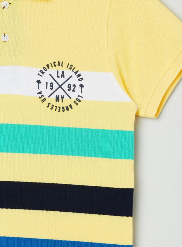 MAX Boys Colourblocked Polo T-shirt