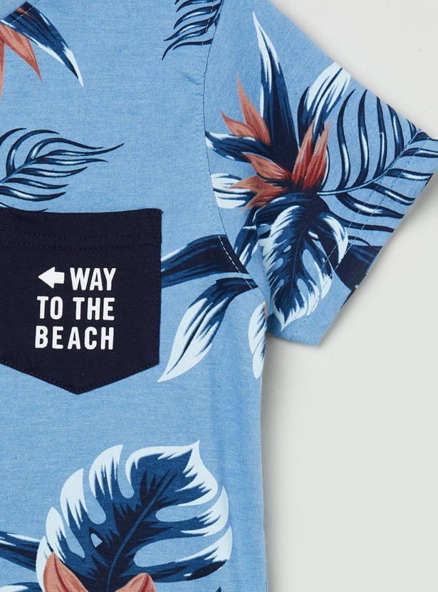 MAX Boys Printed Round Neck T-shirt