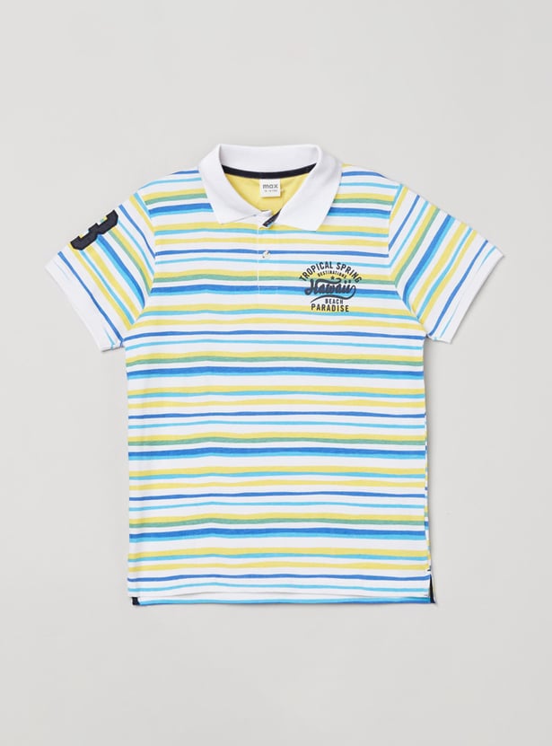MAX Boys Striped Polo T-shirt