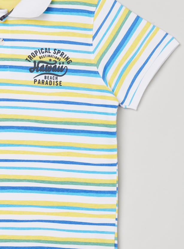 MAX Boys Striped Polo T-shirt