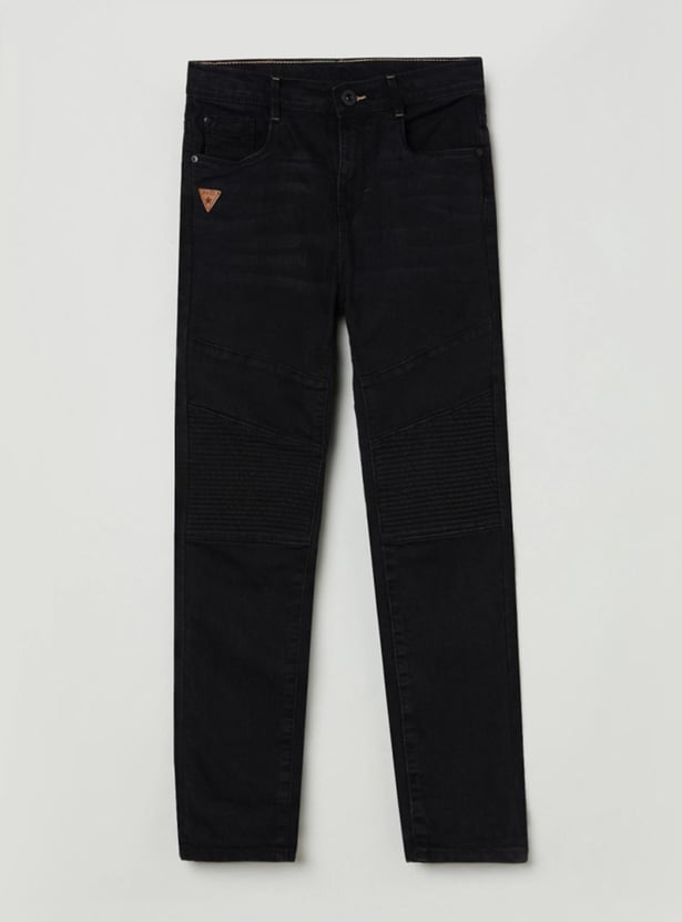 Boys Solid Slim Fit Jeans