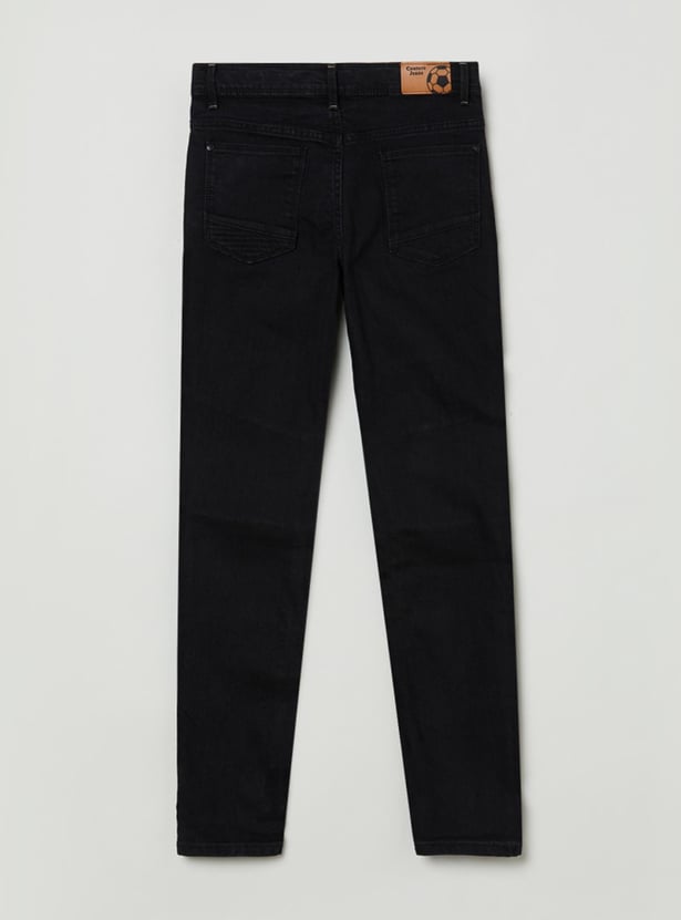 Boys Solid Slim Fit Jeans