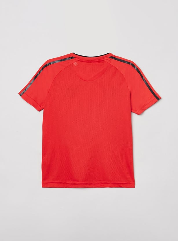 Boys Printed V-neck T-shirt