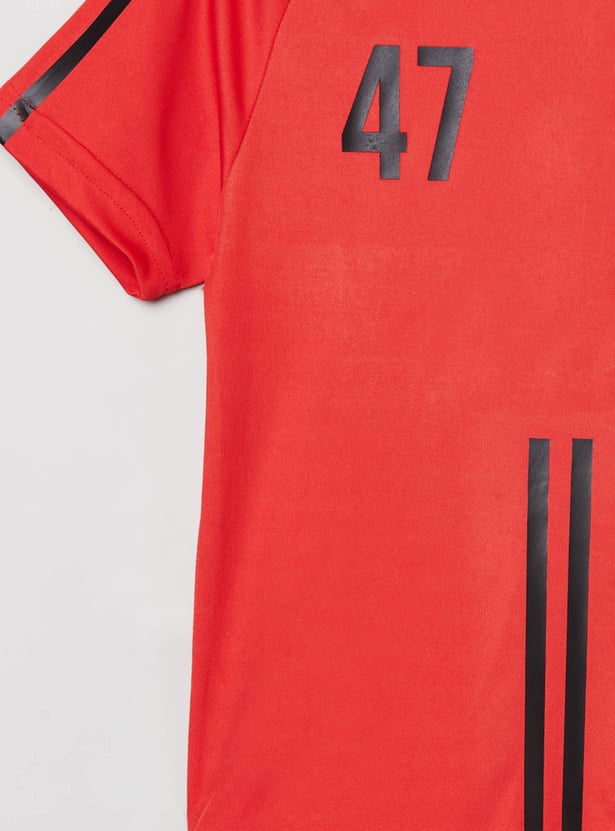 Boys Printed V-neck T-shirt