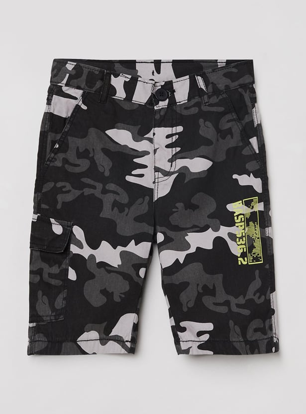 MAX Boys Camouflage Printed Bermuda Shorts