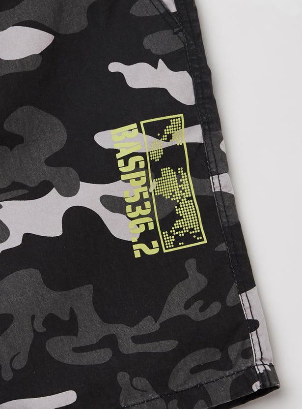 MAX Boys Camouflage Printed Bermuda Shorts