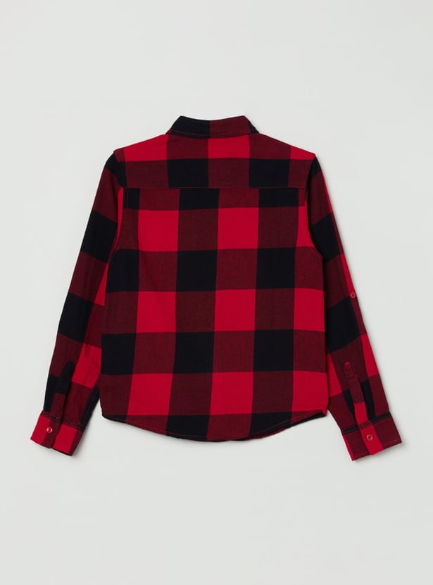 MAX Boys Checked Casual Shirt