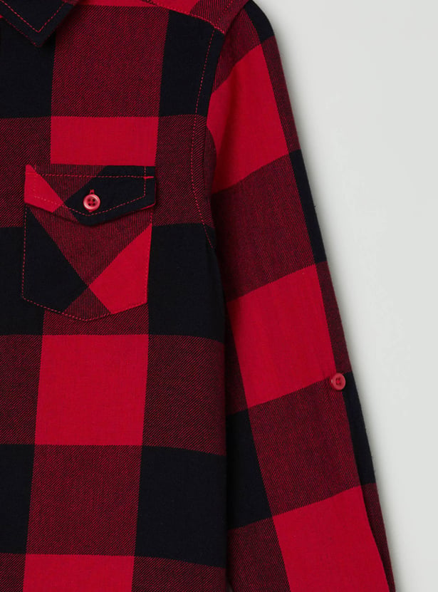 MAX Boys Checked Casual Shirt