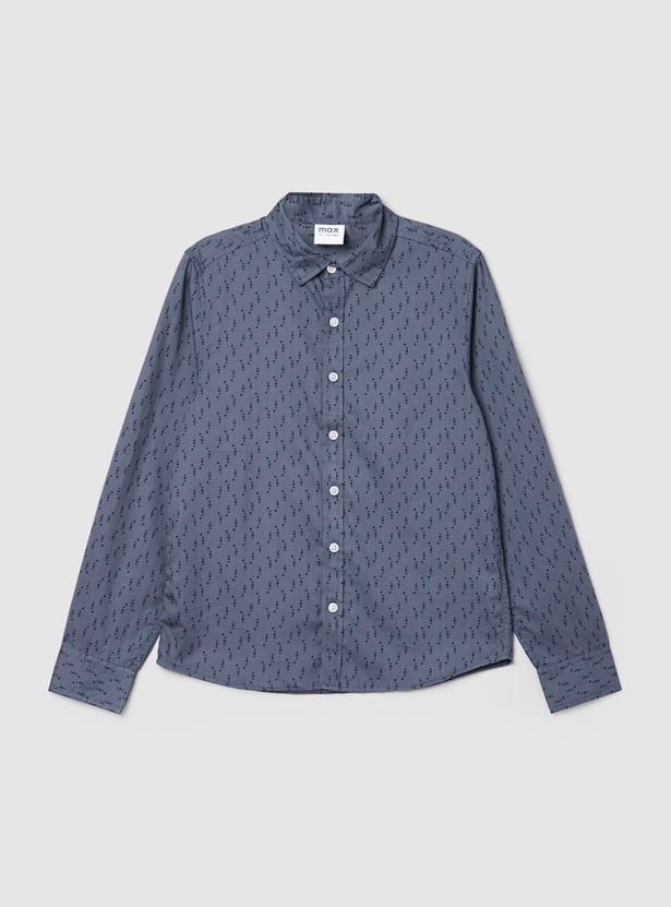 Boys Printed Full Sleeves Casual Shirt