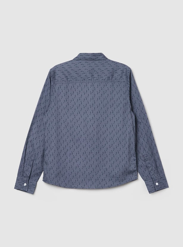 Boys Printed Full Sleeves Casual Shirt