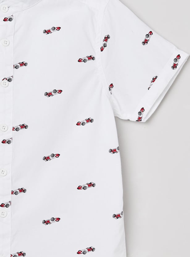 Boys Printed Short Sleeves Shirt