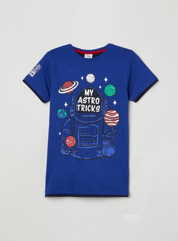 Boys Printed Crew Neck T-shirt