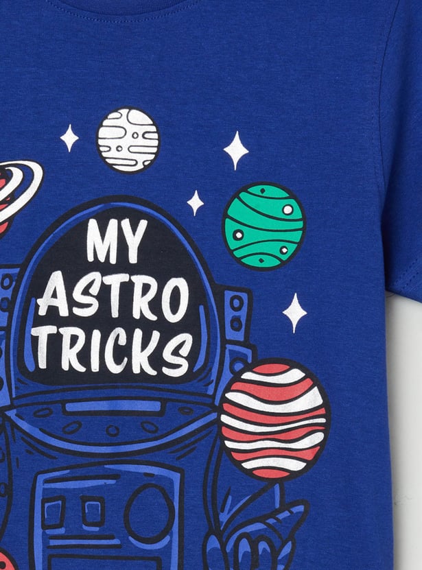 Boys Printed Crew Neck T-shirt
