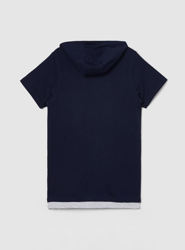MAX Boys Printed Hooded T-shirt