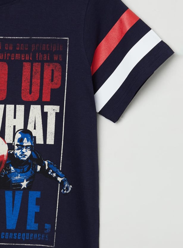 Boys Graphic Print Crew Neck T-shirt
