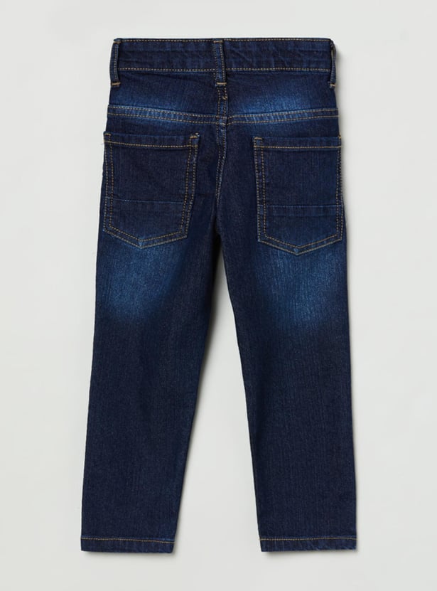 Boys Stonewashed Slim Fit Jeans