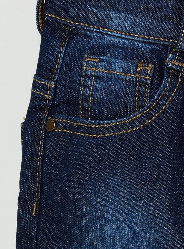 Boys Stonewashed Slim Fit Jeans