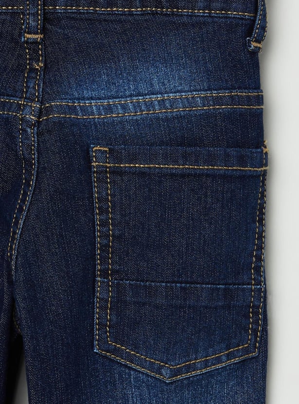 Boys Stonewashed Slim Fit Jeans