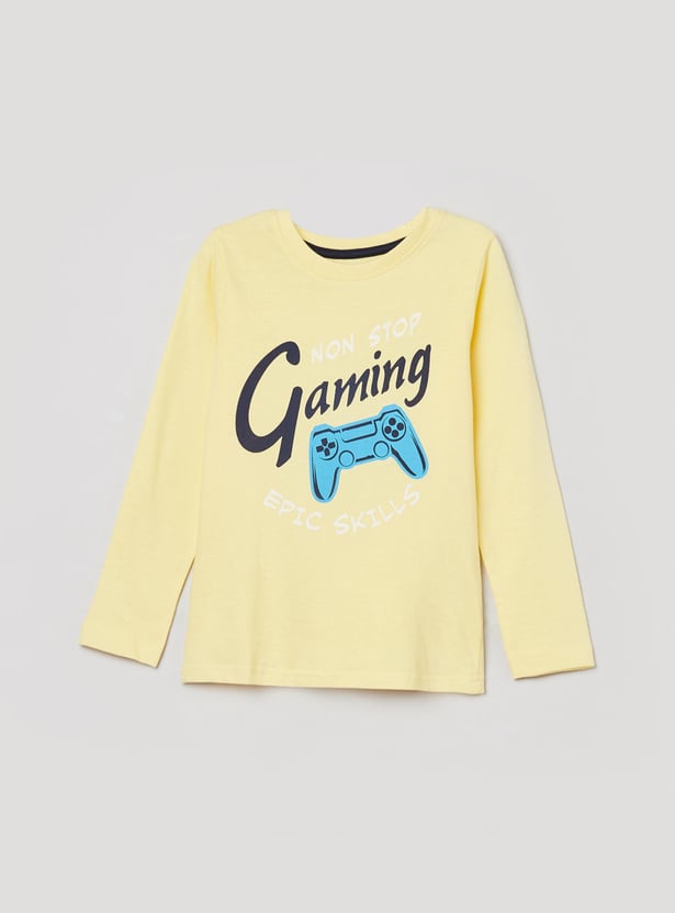 Boys Printed Crew Neck T-shirt