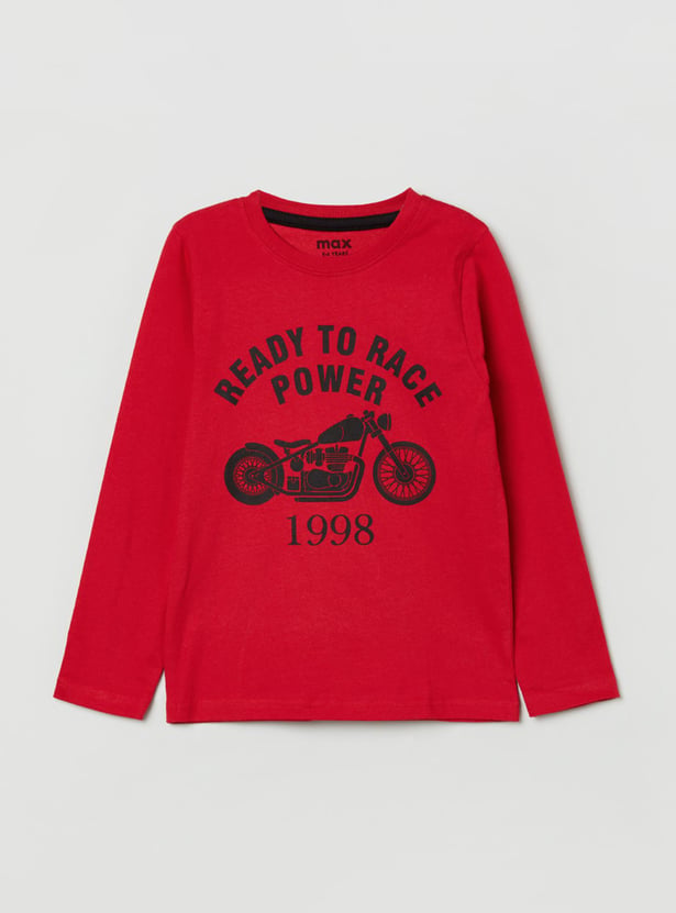 Boys Printed Full Sleeves Casual T-shirt