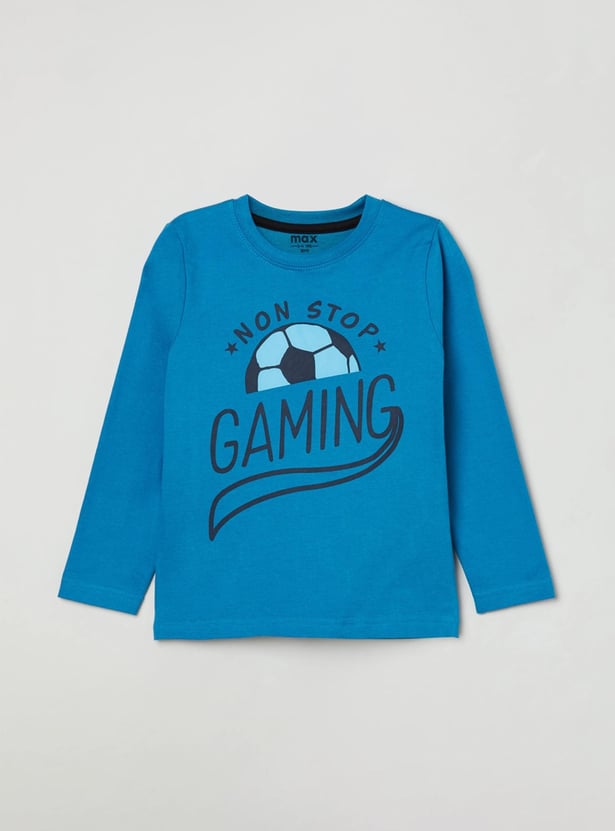 Boys Printed Crew Neck T-shirt