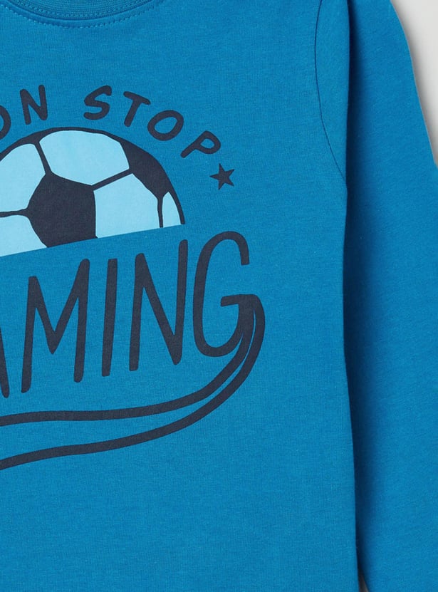 Boys Printed Crew Neck T-shirt
