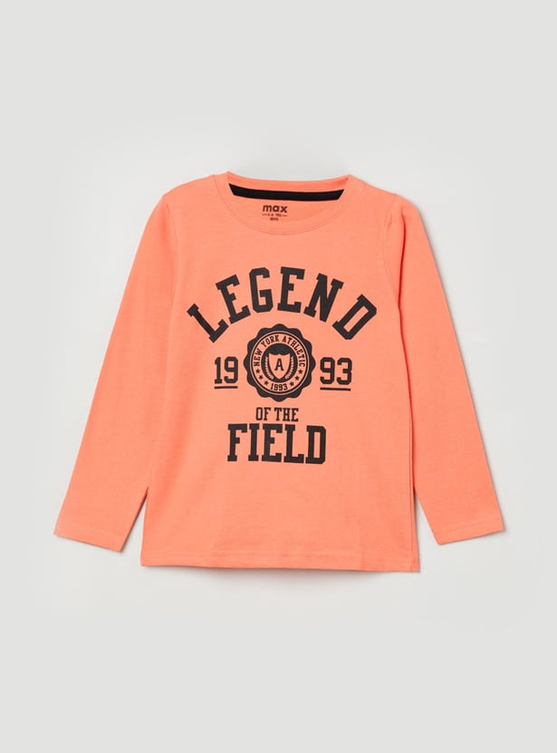 Boys Printed Round Neck T-shirt