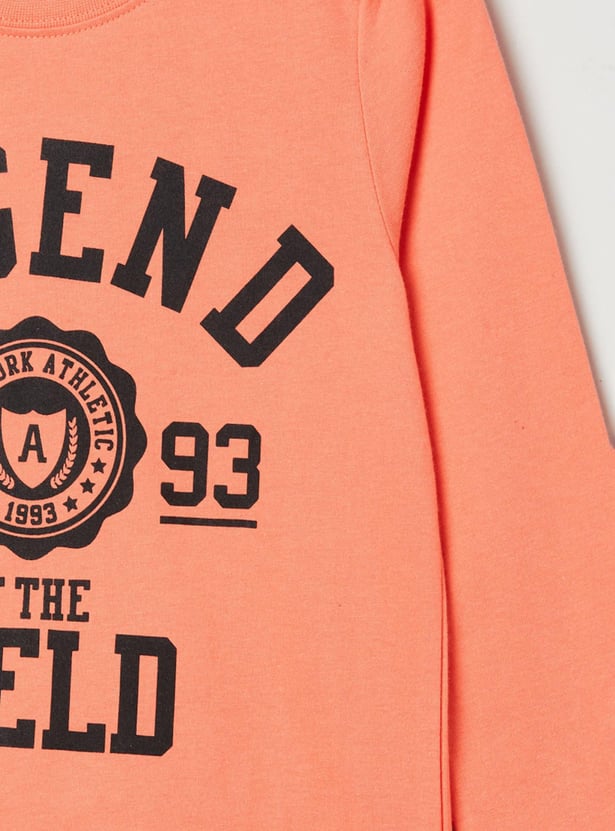 Boys Printed Round Neck T-shirt