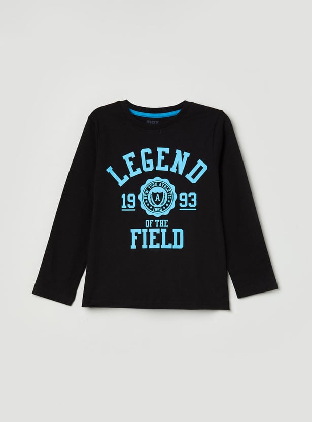 Boys Printed Round Neck T-shirt